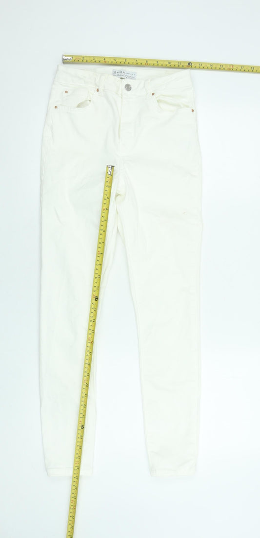 Primark Women Ivory Skinny Stretch Jeans Size 12