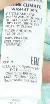 Marks and Spencer Women Green Floral Midi Fit & Flare Dress Size 12