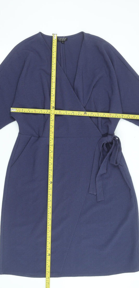 Womens UK Size 16 Topshop Wrap Dress
