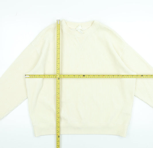 Womens UK Size 12 H&M Ivory Pullover Sweatshirt