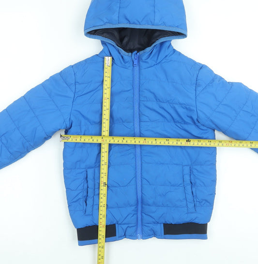 Boys UK Size 5-6 Years Dunnes Stores Blue Puffer Jacket