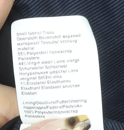 Brühl Men's Black 38R Dress Trousers Wool Blend Regular Fit