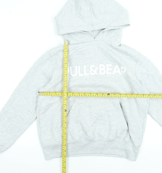 Womens UK Size S Pull & Bear Grey Pullover Hoodie