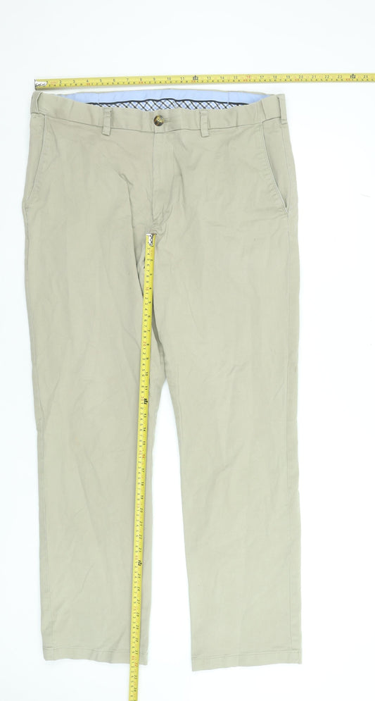 St. Bernard for Dunnes Stores Men's Beige Chino Trousers 38W 33L Cotton Blend