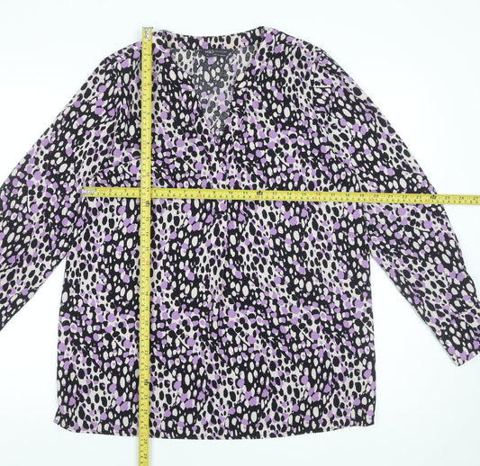 Womens UK Size 12 Marks and Spencer Multicoloured Basic Blouse