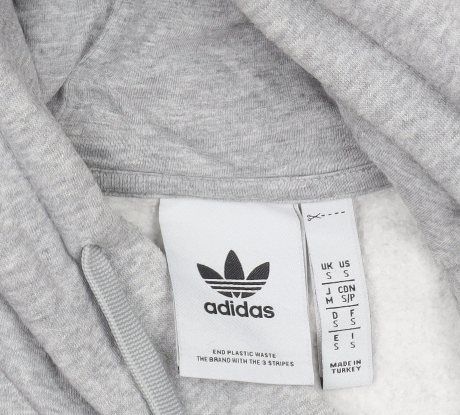 Mens UK Size S adidas Grey Pullover Hoodie