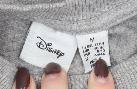 Womens UK Size 12/14 Disney Grey Pullover Sweatshirt