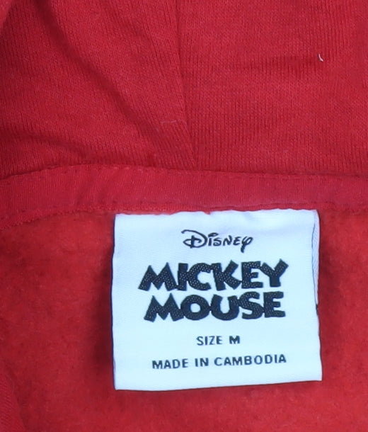 Mens UK Size M Disney Red Pullover Hoodie