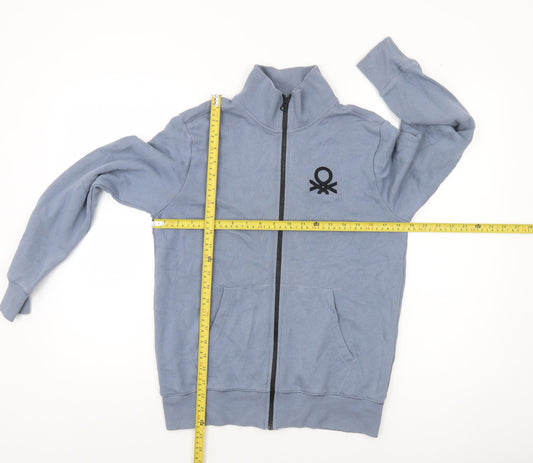 Boys UK Size 13-14 Years United Colors of Benetton Blue Track Jacket