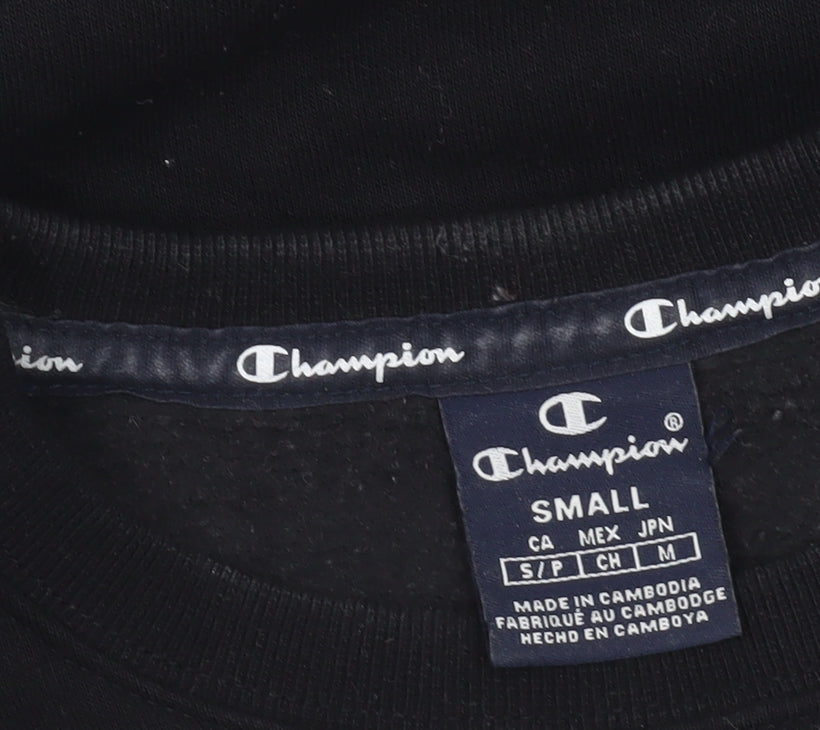 Mens UK Size S Champion Black Pullover Sweatshirt