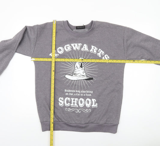 George Women’s Grey Hogwarts School Harry Potter Sweatshirt Size M 12-14