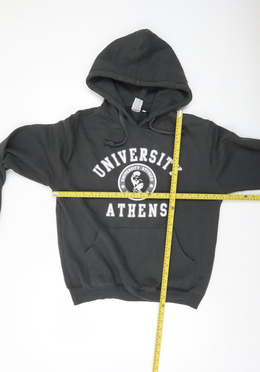 Mens UK Size M Lemon Collection Black Pullover Hoodie