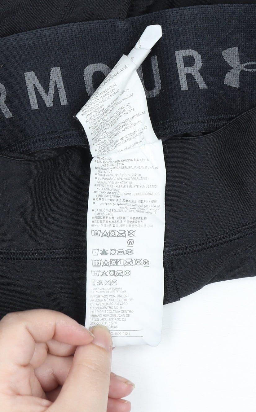 Under Armour Women Black L Compression Leggings Moisture Wicking