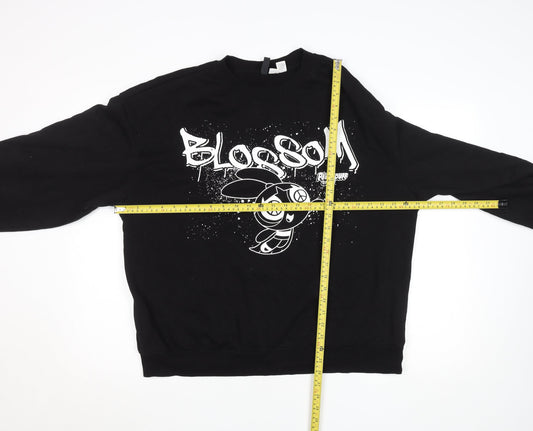 Womens UK Size L H&M Black Pullover Sweatshirt