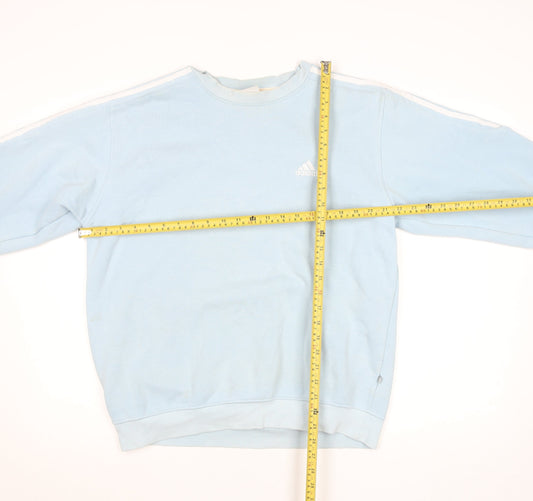 Adidas Women Light Blue Crew Neck Pullover Sweatshirt Size 14