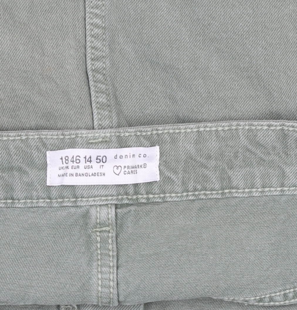 Primark Women’s Green Cargo Denim Short Skirt Size 14
