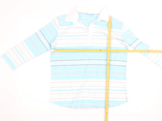 Womens UK Size 10-12 Dunnes Stores Blue Basic Polo