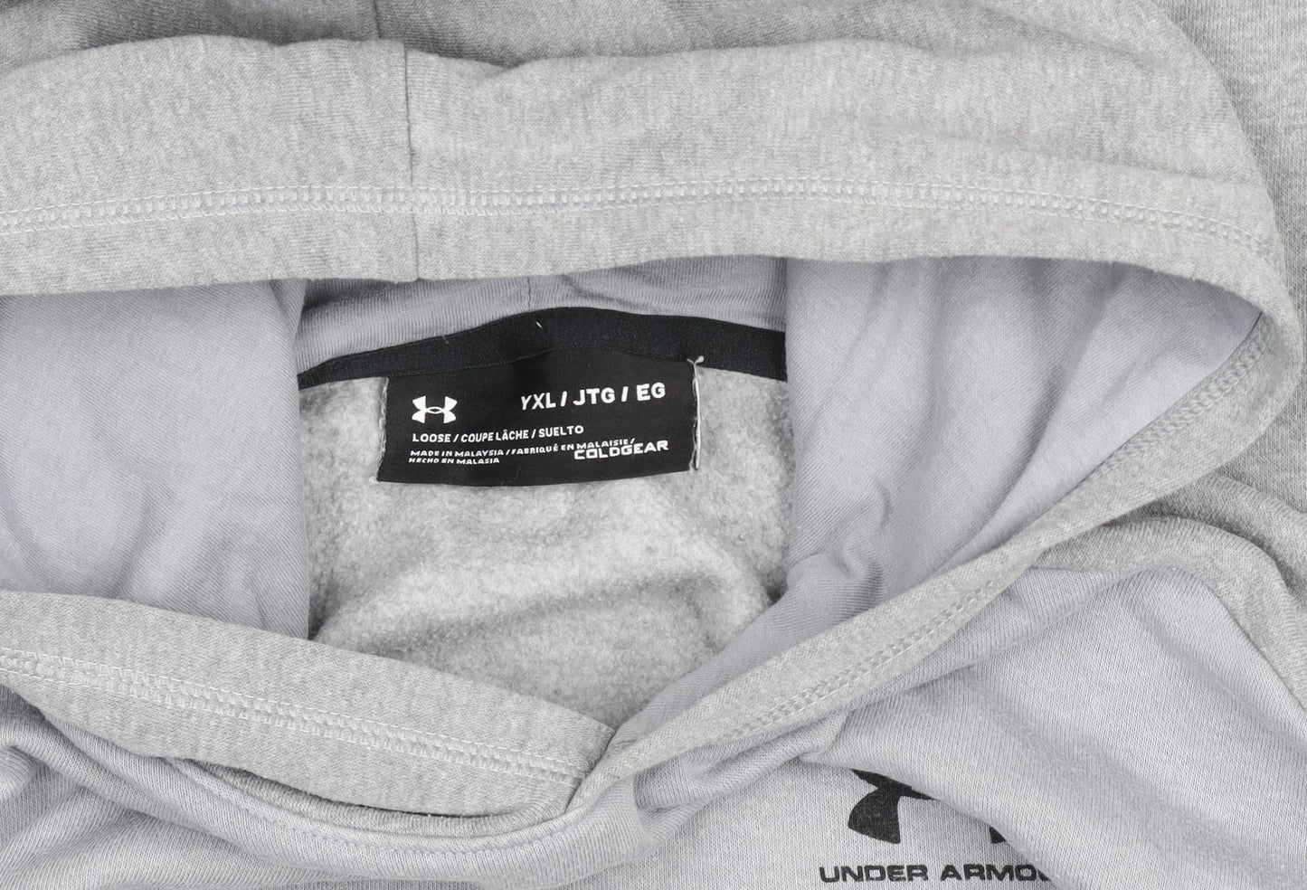 Boys UK Size XL Under armour Grey Pullover Hoodie