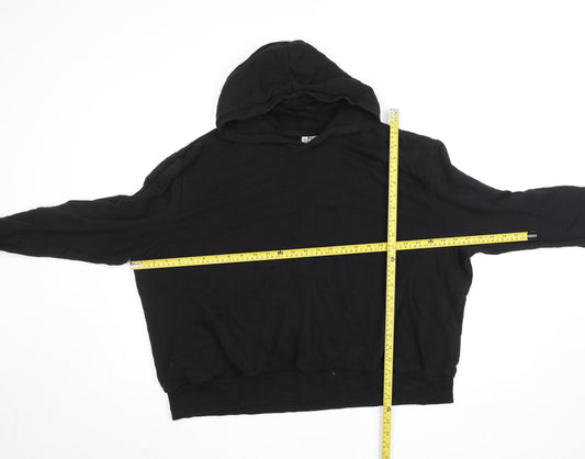 Mens UK Size M H&M Divided Black Pullover Hoodie