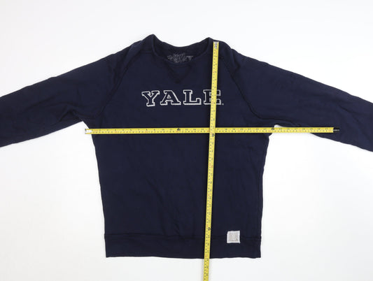 Mens UK Size L Retro Brand Blue Pullover Sweatshirt