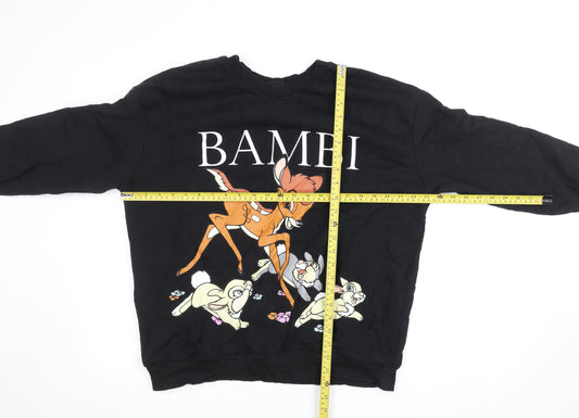 Womens UK Size L Disney at George Black Pullover Sweatshirt