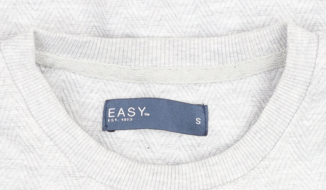 Mens UK Size S Easy Grey Pullover Sweatshirt