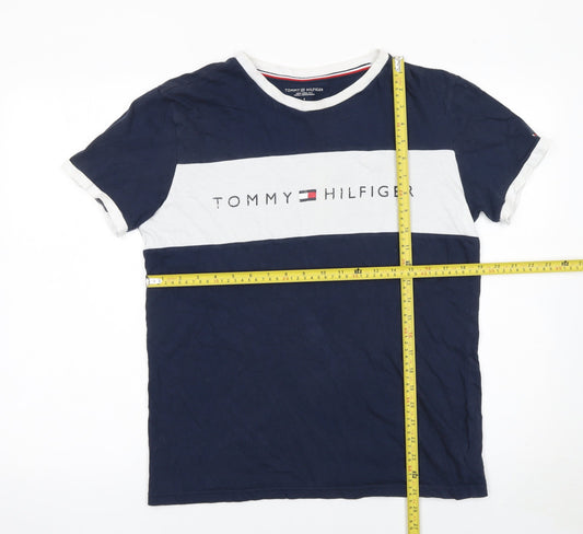 Mens UK Size S Tommy Hilfiger Blue T-Shirt