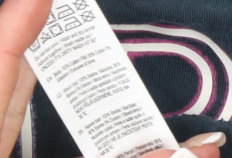 F&F Boys Blue Astro Football Graphic Hoodie 12-13 Years Cotton Pullover