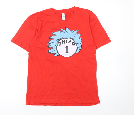 Boys UK Size 12-13 Years Casual Classics Red Basic T-Shirt