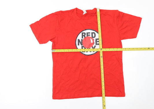 Boys UK Size 12-13 Years Casual Classics Red Basic T-Shirt