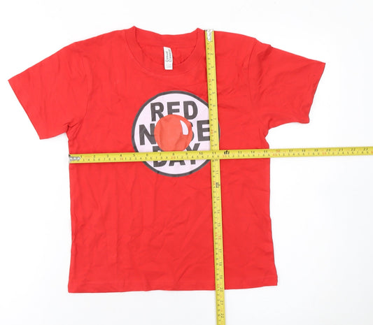 Boys UK Size 7-8 Years Casual Classics Red Basic T-Shirt