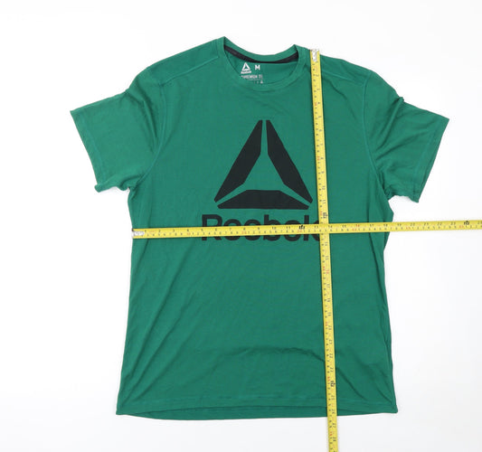 Mens UK Size M Reebok Green Gym & TrainingRunning & JoggingCrossFit T-Shirt