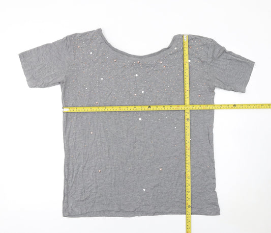 Womens UK Size 12 NEXT Grey Basic T-Shirt