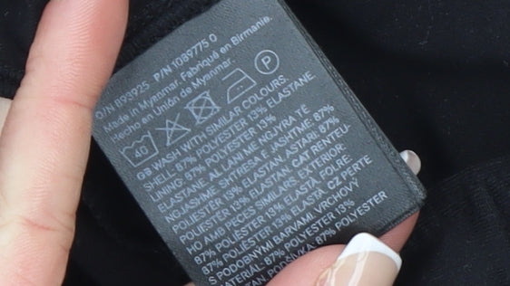 H&M Women’s Black Long Sleeve V-Neck Bodysuit Size S