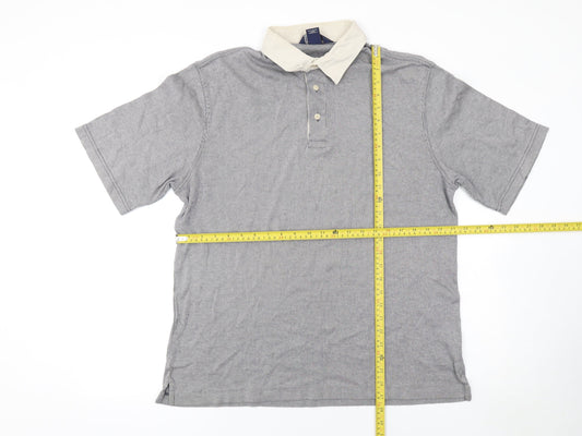 Mens UK Size L Lands' End 100% Cotton Polo Shirt