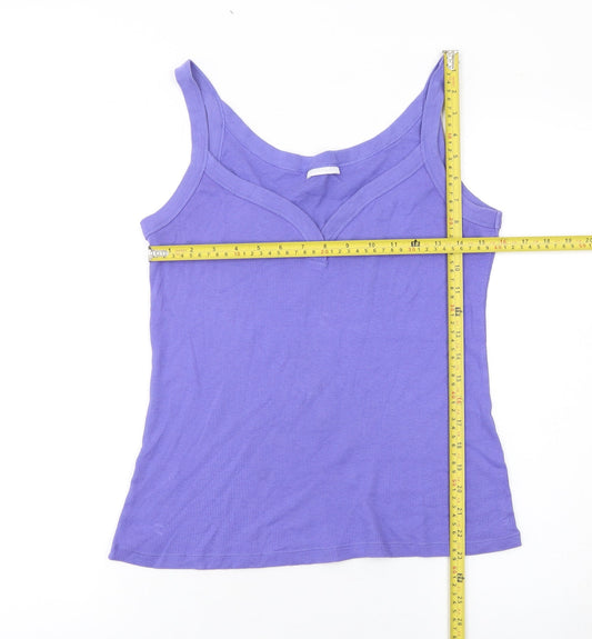 Matalan Women’s Purple Cotton V-Neck Tank Top Size 16