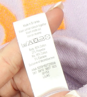 George Girls Purple Pullover Sweatshirt 11-12 Years 'One Of A Kind' Graphic