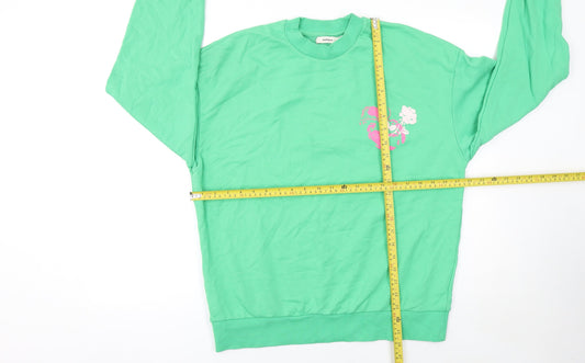 Womens UK Size M Pangaia Green Pullover Sweatshirt
