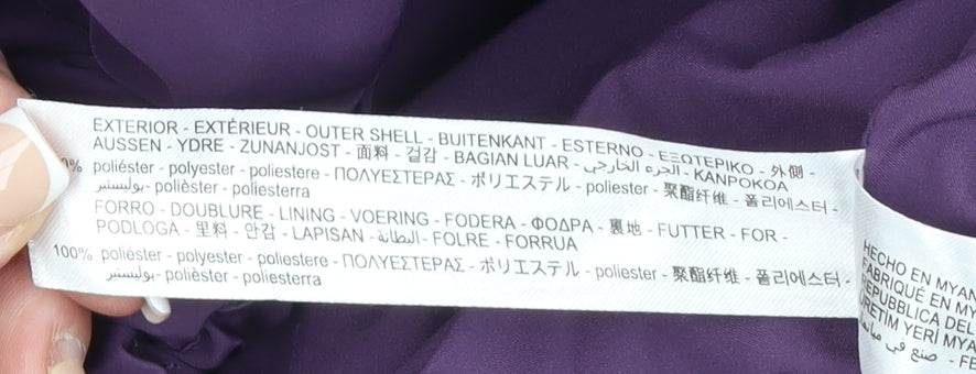 Womens UK Size XS Zara Purple Puffer Jacket