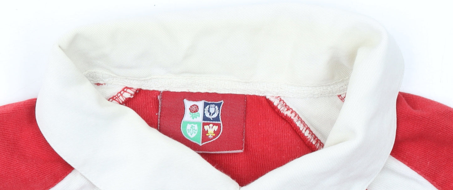 George Men's Red Rugby Style Polo Shirt Large 100% Cotton