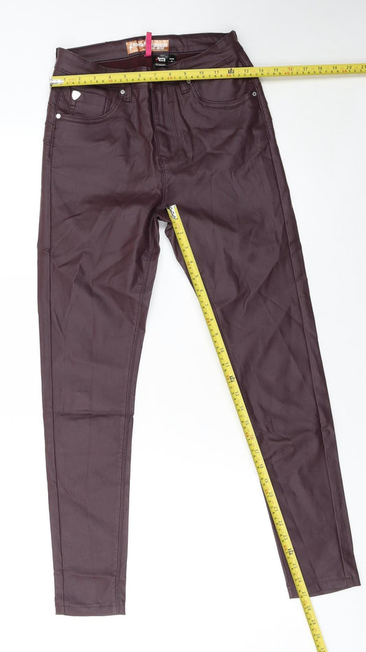 Womens UK Size 10 Rant & Rave Slim Fit Jegging Brown Trousers