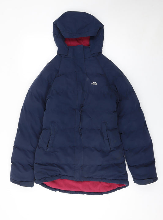 Girls UK Size 11-12 Years Trespass Blue Puffer Jacket