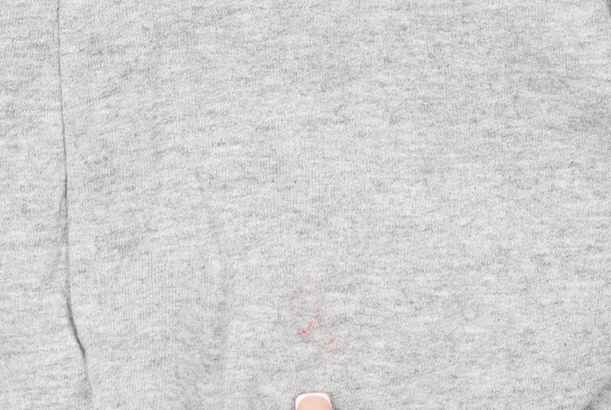 Mens UK Size M JERZEES Grey Pullover Hoodie