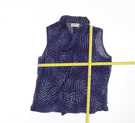 Womens UK Size 12 Voici Purple Camisole Blouse