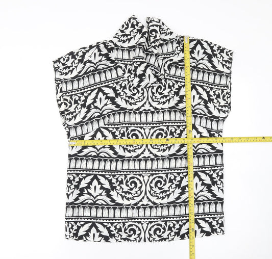 Womens UK Size 12 Hardob Black Tunic Blouse