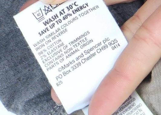 Marks and Spencer Men's Beige Straight Leg Cotton Jeans 32W 29L