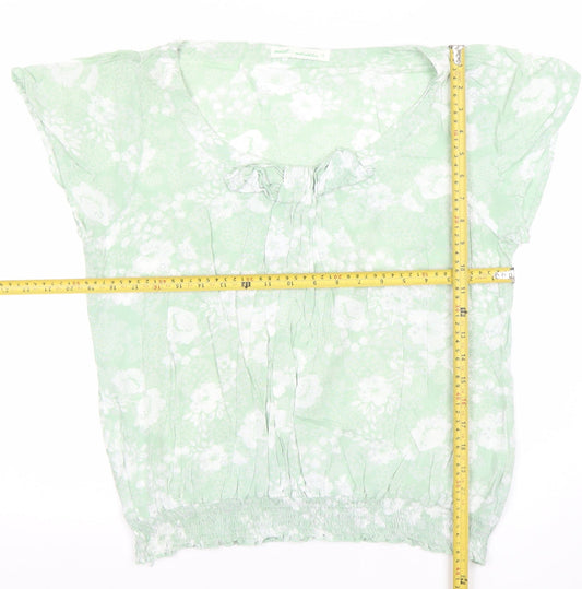 Womens UK Size 14 NEXT Green Tunic Blouse