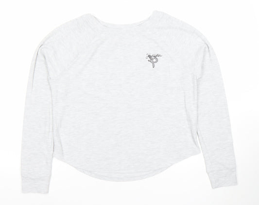 Womens UK Size XS Hollister Grey Basic T-Shirt