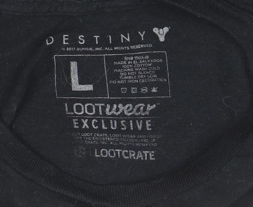 Mens UK Size L Destiny Black T-Shirt