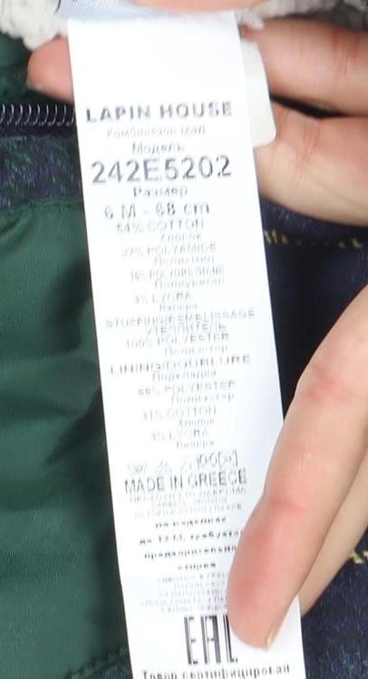 Ralph Lauren Unisex Baby Green Check Hooded Snowsuit 6-9 Months Puffer Lined